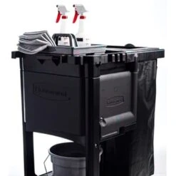 Rubbermaid Traditional Janitor Cleaning Cart W/ 34 Gallon Vinyl Bag (Black) -Rubbermaid 112057 w DetailedProductView6 Lg