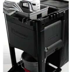 Rubbermaid Traditional Janitor Cleaning Cart W/ 34 Gallon Vinyl Bag (Black) -Rubbermaid 112057 w DetailedProductView7 Lg