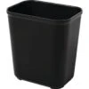 Rubbermaid 7 Gal Black Rectangular Fire-Resistant Wastebasket (6-Pack) -Rubbermaid 120292 V Lg