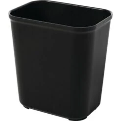 Rubbermaid 7 Gal Black Rectangular Fire-Resistant Wastebasket (6-Pack)