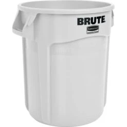 Rubbermaid Brute 10 Gal White Round Trash Can (6-Pack)