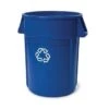 Rubbermaid Brute 44 Gal Blue Round Vented Recycling Trash Can (4-Pack) -Rubbermaid 120324 WebOnly Lg
