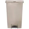 Rubbermaid Slim Jim 18 Gallon Front Step-On Resin Trash Can (Beige) -Rubbermaid 120932 V Lg