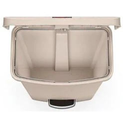 Rubbermaid Slim Jim 18 Gallon Front Step-On Resin Trash Can (Beige) 5 Rubbermaid Slim Jim 18 Gallon Front Step-On Resin Trash Can (Beige) -Rubbermaid 120932 v DetailedProductView3 Lg