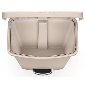 Rubbermaid Slim Jim 18 Gallon Front Step-On Resin Trash Can (Beige) 4 Rubbermaid Slim Jim 18 Gallon Front Step-On Resin Trash Can (Beige) - Image 2