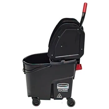 Rubbermaid 35 Quart Plastic Down-Press Mop Bucket (Black) 4 Rubbermaid 35 Quart Plastic Down-Press Mop Bucket (Black) - Image 2