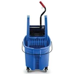 Rubbermaid 35 Quart Plastic Mop Bucket W/ Down-Press Wringer (Blue) -Rubbermaid 124041 w DetailedProductView2 Lg