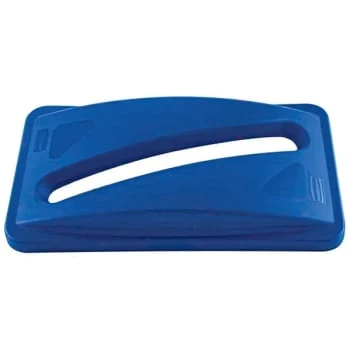 Rubbermaid 23 Gallon Slim Jim Paper Slot Recycling Trash Can Lid (Blue) 4 Rubbermaid 23 Gallon Slim Jim Paper Slot Recycling Trash Can Lid (Blue) - Image 2