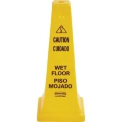 Rubbermaid Yellow Plastic Safety Cone With Caution Wet Floor 25-3/4" H (6-Pack)