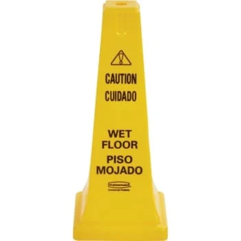 Rubbermaid Yellow Plastic Safety Cone With Caution Wet Floor 25-3/4" H (6-Pack) 3 Rubbermaid Yellow Plastic Safety Cone With Caution Wet Floor 25-3/4" H (6-Pack)
