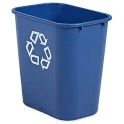 Rubbermaid 7 Gallon Rectangular Recycling Waste Basket (Blue) -Rubbermaid 127408 v DetailedProductView2 Lg
