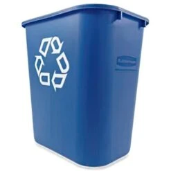 Rubbermaid 7 Gallon Rectangular Recycling Waste Basket (Blue) -Rubbermaid 127408 v DetailedProductView3 Lg