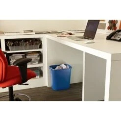 Rubbermaid 7 Gallon Rectangular Recycling Waste Basket (Blue) -Rubbermaid 127408 v DetailedProductView6 Lg