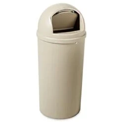Rubbermaid Marshal 15 Gallon Plastic Round Trash Can (Beige) 11 Rubbermaid Marshal 15 Gallon Plastic Round Trash Can (Beige) -Rubbermaid 127410 v DetailedProductView3 Lg