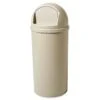Rubbermaid Marshal 15 Gallon Plastic Round Trash Can (Beige) -Rubbermaid 127410 v MainProductImage Lg
