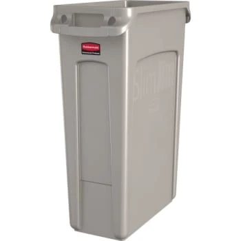 Rubbermaid Slim Jim 23 Gallon Trash Can (Beige) 3 Rubbermaid Slim Jim 23 Gallon Trash Can (Beige)