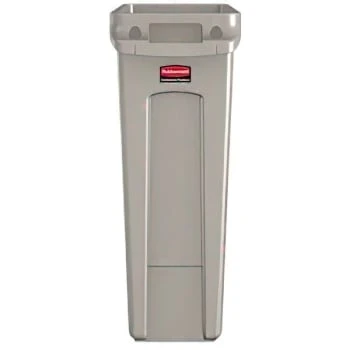 Rubbermaid Slim Jim 23 Gallon Trash Can (Beige) 4 Rubbermaid Slim Jim 23 Gallon Trash Can (Beige) - Image 2