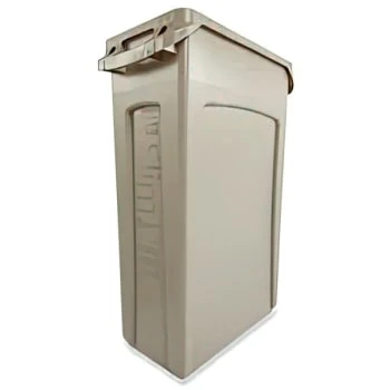 Rubbermaid Slim Jim 23 Gallon Trash Can (Beige) 5 Rubbermaid Slim Jim 23 Gallon Trash Can (Beige) - Image 3