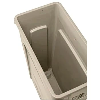 Rubbermaid Slim Jim 23 Gallon Trash Can (Beige) 8 Rubbermaid Slim Jim 23 Gallon Trash Can (Beige) - Image 6