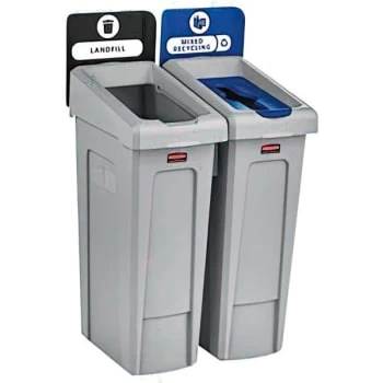 Rubbermaid Slim Jim 46 Gallon Recycling Station Kit 5 Rubbermaid Slim Jim 46 Gallon Recycling Station Kit - Image 3