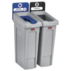 Rubbermaid Slim Jim 46 Gallon Recycling Station Kit