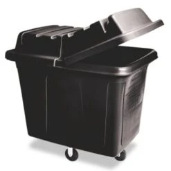 Rubbermaid 48 Gallon Commercial Metal Frame Cube Truck (Black)