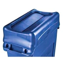 Rubbermaid Slim Jim Swing Trash Can Lid (Blue) (4-Pack) -Rubbermaid 196887 w DetailedProductView4 Lg