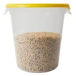 Rubbermaid 8 Quart Round Food Pan Lid (12-Pack) (Yellow) -Rubbermaid 196927 w DetailedProductView3 Lg