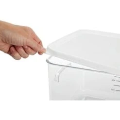Rubbermaid 22 Quart Square Food Pan Lid (6-Pack) (White) -Rubbermaid 196930 w DetailedProductView3 Lg