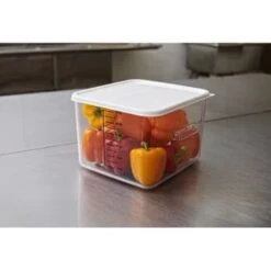 Rubbermaid 22 Quart Square Food Pan Lid (6-Pack) (White) -Rubbermaid 196930 w DetailedProductView4 Lg