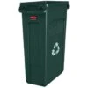 Rubbermaid Slim Jim 23 Gallon Rectangle Recycling Containers (4-Pack) (Green) -Rubbermaid 196962 WebOnly Lg