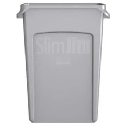 Rubbermaid Slim Jim 23 Gallon Rectangle Trash Can (4-Pack) (Gray) -Rubbermaid 196963 w DetailedProductView3 Lg