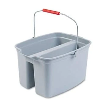 Rubbermaid 19 Quart Plastic Mop Bucket Double Utility Pail (Gray) 4 Rubbermaid 19 Quart Plastic Mop Bucket Double Utility Pail (Gray) - Image 2