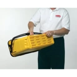 Rubbermaid 28 Quart Plastic Top Down Charging Bucket (Yellow) -Rubbermaid 228166 w DetailedProductView6 Lg