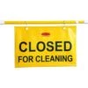 Rubbermaid Yellow Plastic Site Safety Hanging Sign 50" Package Of 6