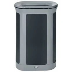 Rubbermaid Commercial Deco Indoor Trash Can 13 Gal Pill Pearl Gray/umbra Gray
