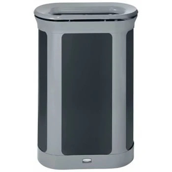 Rubbermaid Commercial Deco Indoor Trash Can 13 Gal Pill Pearl Gray/umbra Gray 3 Rubbermaid Commercial Deco Indoor Trash Can 13 Gal Pill Pearl Gray/umbra Gray