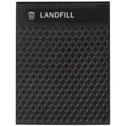 Rubbermaid Commercial Decorative Plastic Landfill Insert Panels Black