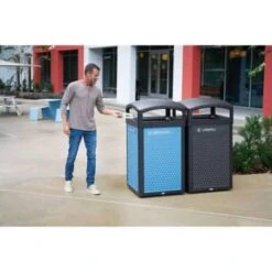 Rubbermaid Commercial Decorative Plastic Mixed Recycleinsert Panels Large Blue -Rubbermaid 275125 LifestyleImage Lg