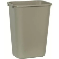 Rubbermaid Commercial 10.25 Gal Beige Rectangular Trash Can