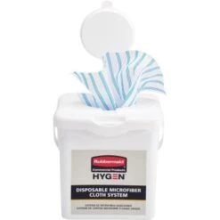 Rubbermaid Commercial Hygen 9.83 Lbs. Blue Disposable Microfiber Boxed All-Purpose Cleaning Cloth (600-Count) -Rubbermaid 291956 DetailedProductView2 Lg