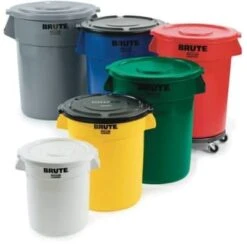 Rubbermaid Commercial Brute 20 Gal Gray Round Trash Can Lid -Rubbermaid 318633 DetailedProductView2 Lg