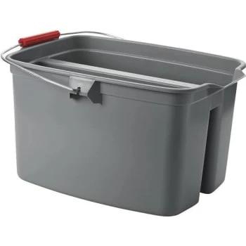 Rubbermaid Commercial 19 Qt. Plastic Double Pail 4 Rubbermaid Commercial 19 Qt. Plastic Double Pail - Image 2