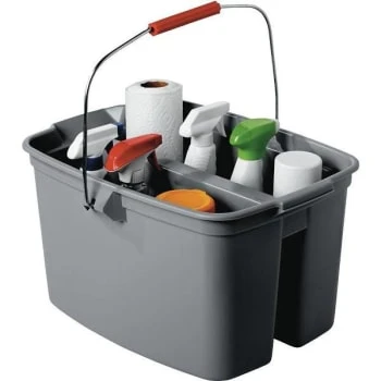 Rubbermaid Commercial 19 Qt. Plastic Double Pail 6 Rubbermaid Commercial 19 Qt. Plastic Double Pail - Image 4