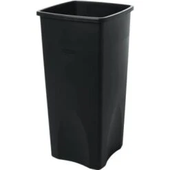 Rubbermaid Commercial Untouchable 23 Gal Black Square Trash Can -Rubbermaid 318641 DetailedProductView2 Lg