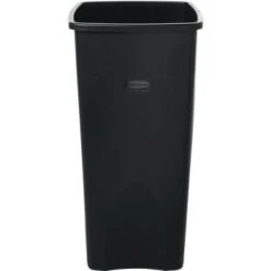 Rubbermaid Commercial Untouchable 23 Gal Black Square Trash Can