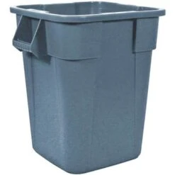 Rubbermaid Commercial Brute 40 Gal Gray Square Plastic Trash Can