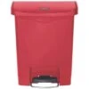 Rubbermaid Commercial Slim Jim Step-On 8 Gal Red Plastic Front Step Trash Can -Rubbermaid 319688 MainProductImage Lg