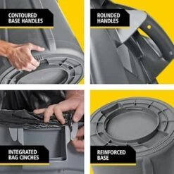 Rubbermaid Commercial Brute 32 Gal Yellow Open Top Round Trash Can 11 Rubbermaid Commercial Brute 32 Gal Yellow Open Top Round Trash Can -Rubbermaid 323374 DetailedProductView3 Lg