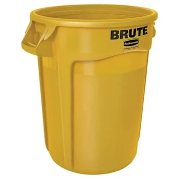 Rubbermaid Commercial Brute 32 Gal Yellow Open Top Round Trash Can 3 Rubbermaid Commercial Brute 32 Gal Yellow Open Top Round Trash Can